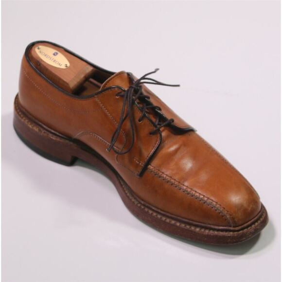 Allen Edmonds Hillcrest Honey Brown Bicycle Toe Oxford Dress Shoes US 8.5 D - Picture 7 of 12